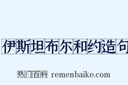 伊斯坦布尔和约造句是什么意思的图片
